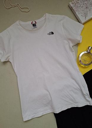 Брендовая белая футболка р.м,the north face