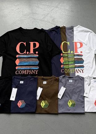 Футболка c.p. company jersey logo graphics t-shirt
