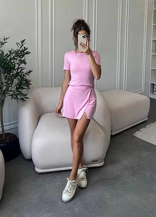 Комплект (футболка+шорти-спідниця)🌸