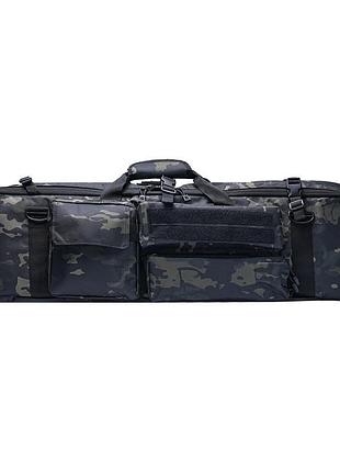 Сумка чехол для оружия m249 100 см рюкзак оружейный черный мультикам