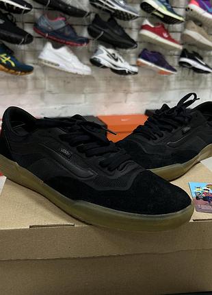 Чоловічі кеди vans ave pro black класичні чорні замшеві оригінал для скейту скейтбордінгу професійні універсальні бу 46 р