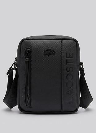 Чоловіча барсетка, сумка lacoste, лакоста (82410) чорна