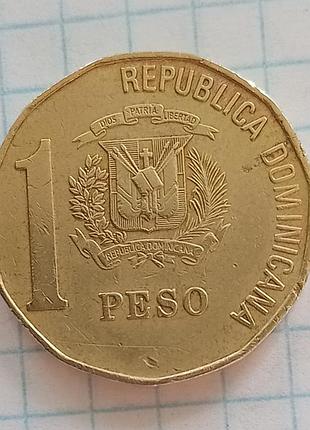 1 песо 2002 домініканська республіка