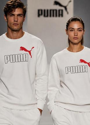 Світшот унісекс puma білий xs, бавовна