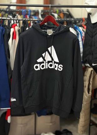 Худи adidas унисекс на петле, хлопок с принтом размер л dq1461