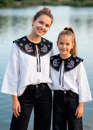 Комір з вишивкою льон вишиванк ажіноча