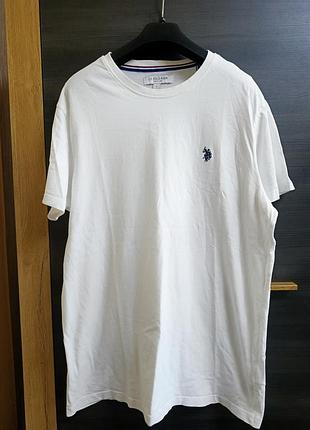 Белая мужская футболка u.s. polo assn.