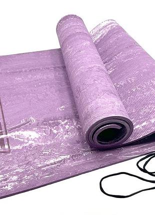 Коврик для йоги и фитнеса easyfit per premium mat 8 мм фиолетовый