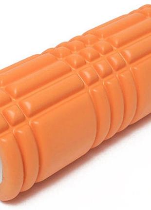 Массажный ролик easyfit grid roller 33 см v.1.0 оранжевый