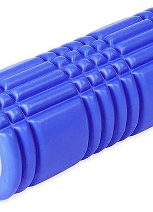 Массажный ролик easyfit grid roller 33 см v.1.0 синий