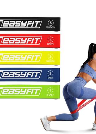 Гумові кільця для фітнесу easyfit набір 5 шт