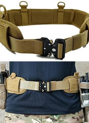 Разгрузочный тактический пояс рпс с креплением molle койот (варбелт, warbelt)
