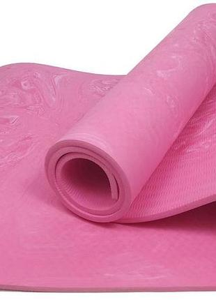 Коврик для йоги и фитнеса easyfit per premium mat 8 мм розовый