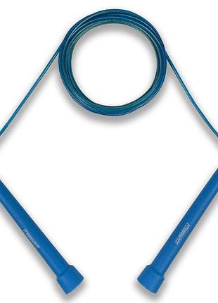 Скоростная скакалка easyfit speed cable rope 3 м для похудения, синяя