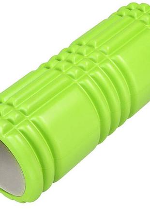 Массажный ролик easyfit grid roller 33 см v.1.0 салатовый