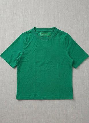 Насичено-зелена футболка united colors of benetton