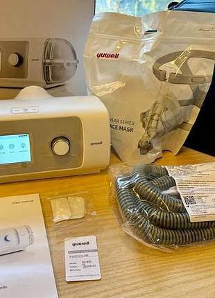 Новий  біпап, сіпап, швл та bi-level апарат  yuwell yh-830 з новою маскою та зволожувачем, лікування храпу та апноє затримки дихання уаі сні, біпап