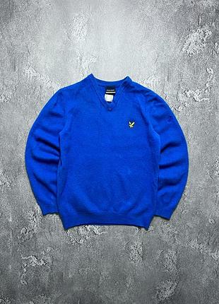 Vintage винтажный шерстяной свитер lyle & scott лайл скотт big logo биг лого casual кэжуал size m размер м