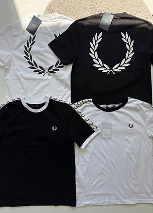 👕футболка fred perry на лампасах   розміри:s,m,l,xl
