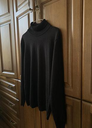 Чорний класичний базовий чоловічий гольф turtle neck під шию xl