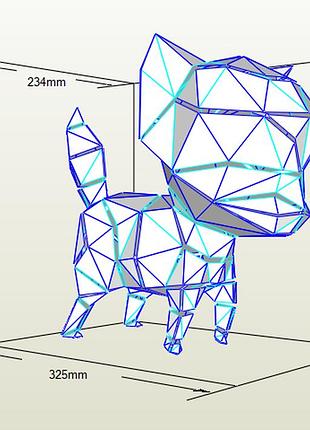 Паперкрафт набор для создания 3d фигуры оригами пазл кошка кот котик котенок арт. 300.8.48 конструктор из картона papercraft