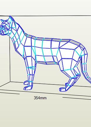 Паперкрафт набор для создания 3d фигуры оригами пазл кошка кот котик котенок арт. 250.5.95 конструктор из картона papercraft