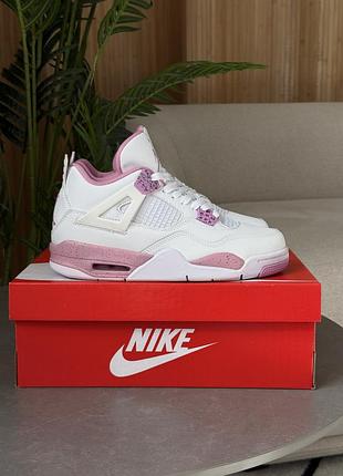 Кросівки air jordan 4 retro white pink oreo