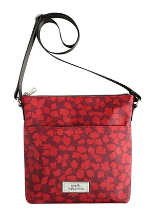 Женская новая сумка / red flower oil cloth messenger bag
