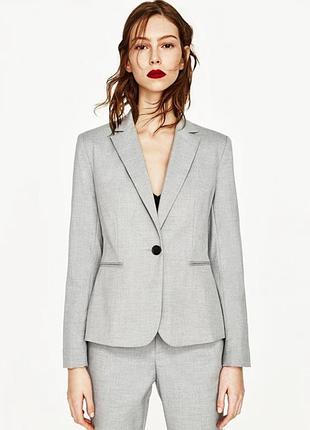 Жіночий сірий жакет піджак zara блейзер