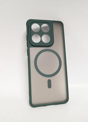 Чехол для motorola edge 60, bq magsafe, tpu, противоударный, полупрозрачный, зеленый