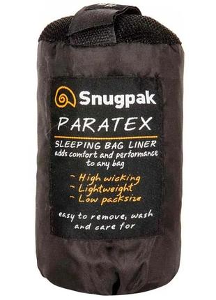 Вкладыш в спальный мешок snugpak paratex liner в черном цвете
