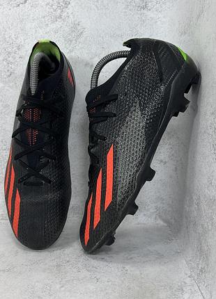 Бутси копочки чорно-червоні adidas speedportal 2