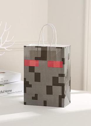 Подарунковий пакет minecraft ендермен — паперовий пакет з ручками для дитячого подарунка