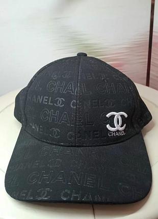 Кепка бейсболка chanel чорна шанель