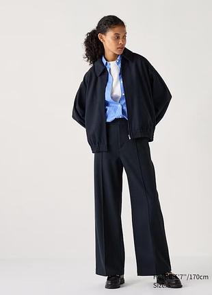 Фірмові брюки з джерсі uniqlo women's brushed jersey wide trousers