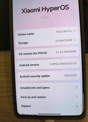 Смартфон xiaomi poco m6 pro 8/256gb blue 4
