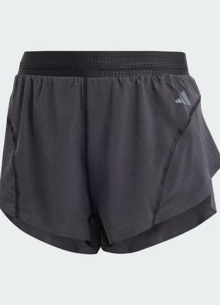 Женские шорты для бега adidas темно-серые р. s