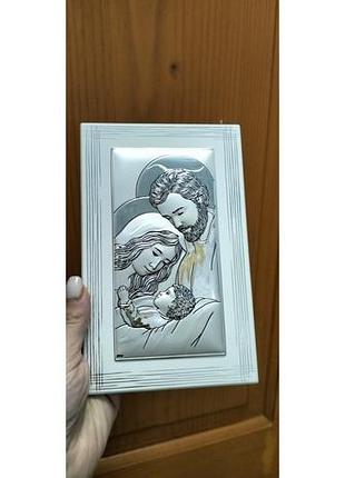 Срібна ікона "свята сім'я (8x 13 см) арт.ds12f/1