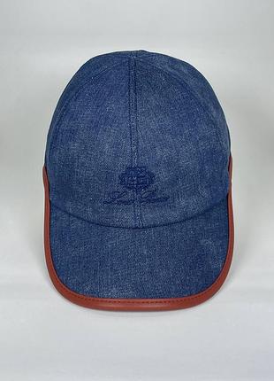 Джинсова кепка loro piana | denim | premium streetwear аксесуар ( 9 кольорів ) синий