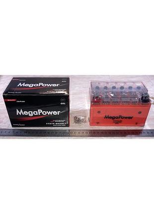 Аккумулятор для мотоцикла мопеда скутера 12 вольт 7.5ah гелевый ytx7a-bs gel megapower