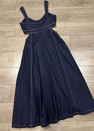aureta studio corset denim cutout dress Фірмова розкішна джинсова міді сукня anthropologie aureta studio corset  denim cutout dress — цена 3999 грн в каталоге Платья миди ✓ Купить женские  вещи по доступной цене на Шафе
