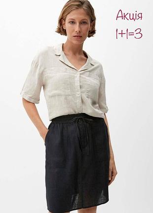 Нова льон+віскоза міні спідниця m&s collection