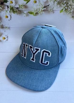 Кепка на хлопчика синя new york city від defacto, розмір стандартний std (з регулятором)