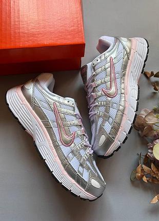 Кроссовки nike p-6000 white elemental pink