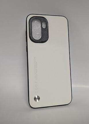 Чохол для oneplus 15r, code leather, еко-шкіра, протиударний, білий