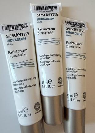 Зволожувальний крем sesderma hidraderm hyal facial cream 15 мл