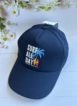 Кепка на мальчика surf all day с пальмой от defacto, размер стандартный std (на липучке)