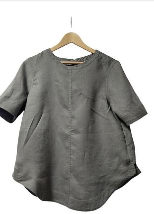 Льняная блуза хаки от m&s