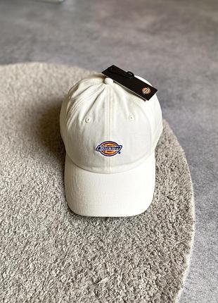 Dickies hardwick cap оригінал нова чоловіча кепка бейсболки капелюх дікес дікіс біла молочна на літо літня не глибока