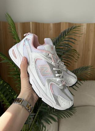 Кроссовки new balance 530 pink white silver